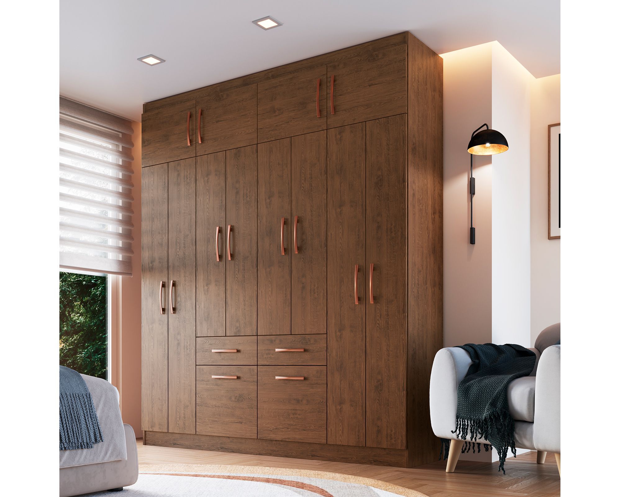 Clóset 12 puertas 2 cajones 2 zapateros 58812 arena