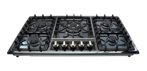 Combo Supra Parrilla A Gas 5 Quemadores Y Campana Pared 90cm