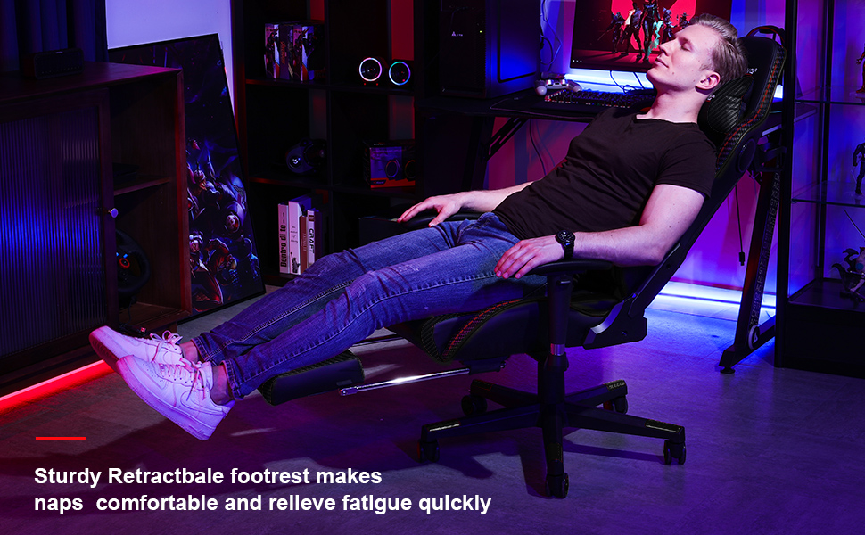 Silla de gaming con reposapi&eacute;s