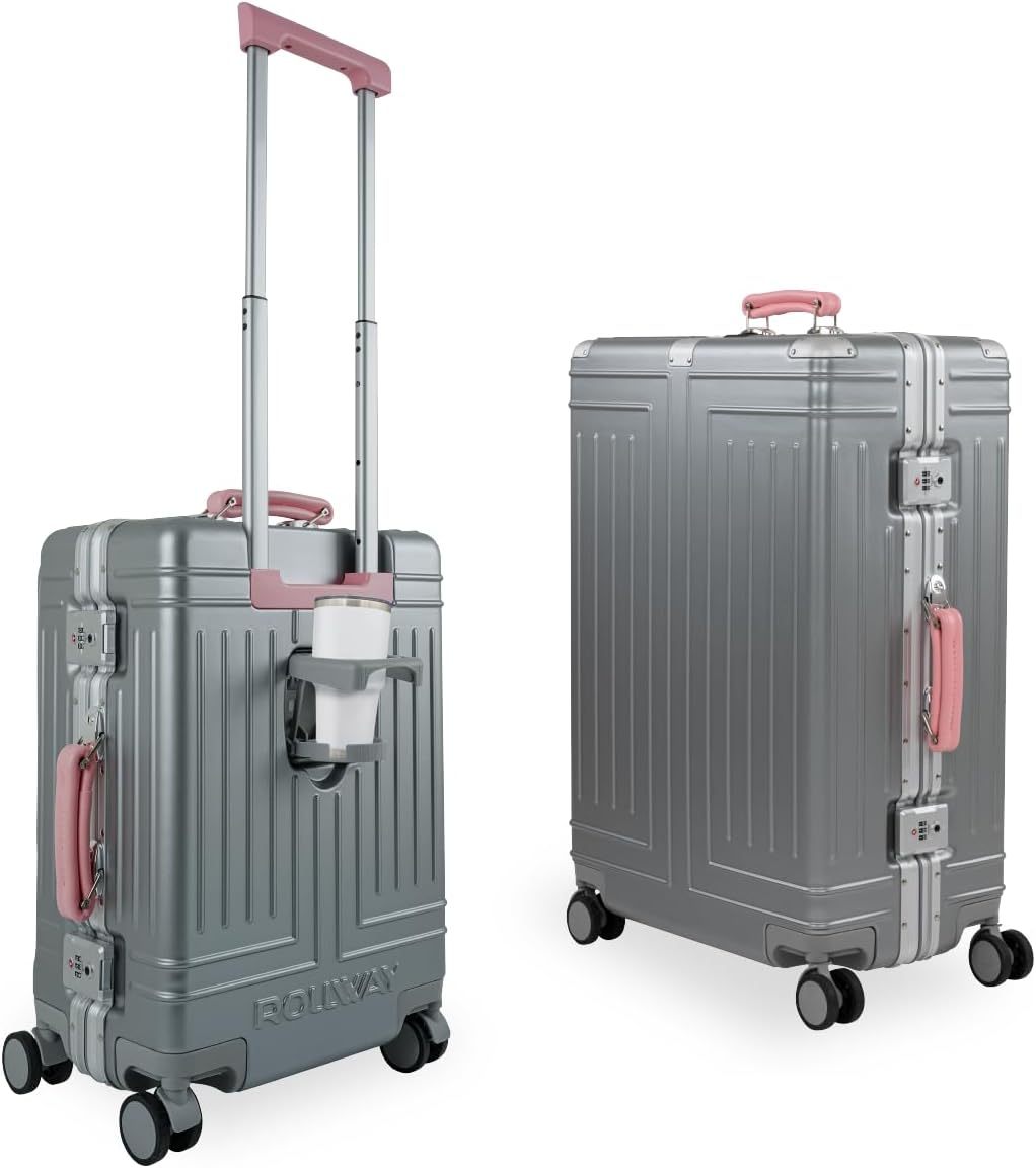 Set de 2 Maletas Premium 20 y 26 Pulgadas Equipaje de mano Con Candado TSA Compartimiento Para Laptop USB Ruedas Giratorias (Rojo)-#17011001901303020502#