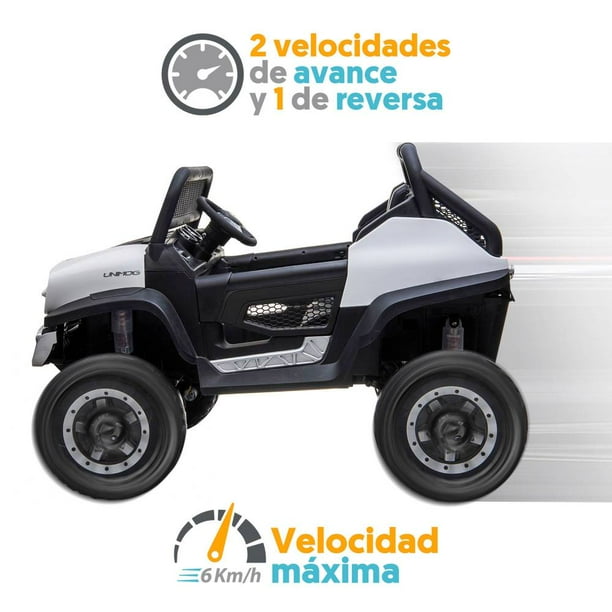 Montable Eléctrico Mercedes Benz Unimog Blanco