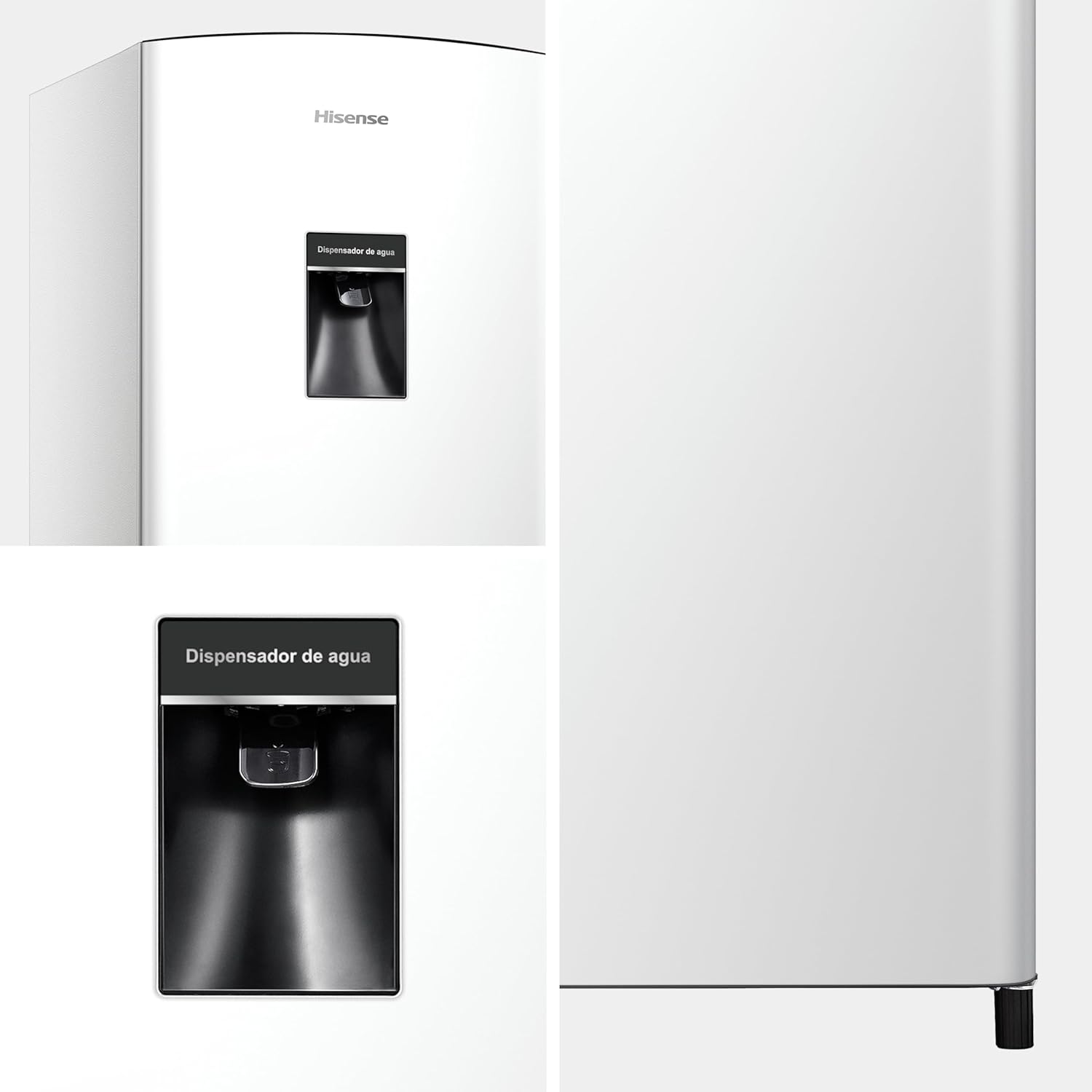 Hisense RR63D6WGX-Refrigerador Una Puerta, 6.3 pies cúbicos con Dispensador de Agua,Deshielo Semiautomático,Sello de Puerta Antibacteriano,52x54x128cm(AnchoxLargoxAlto),Gris