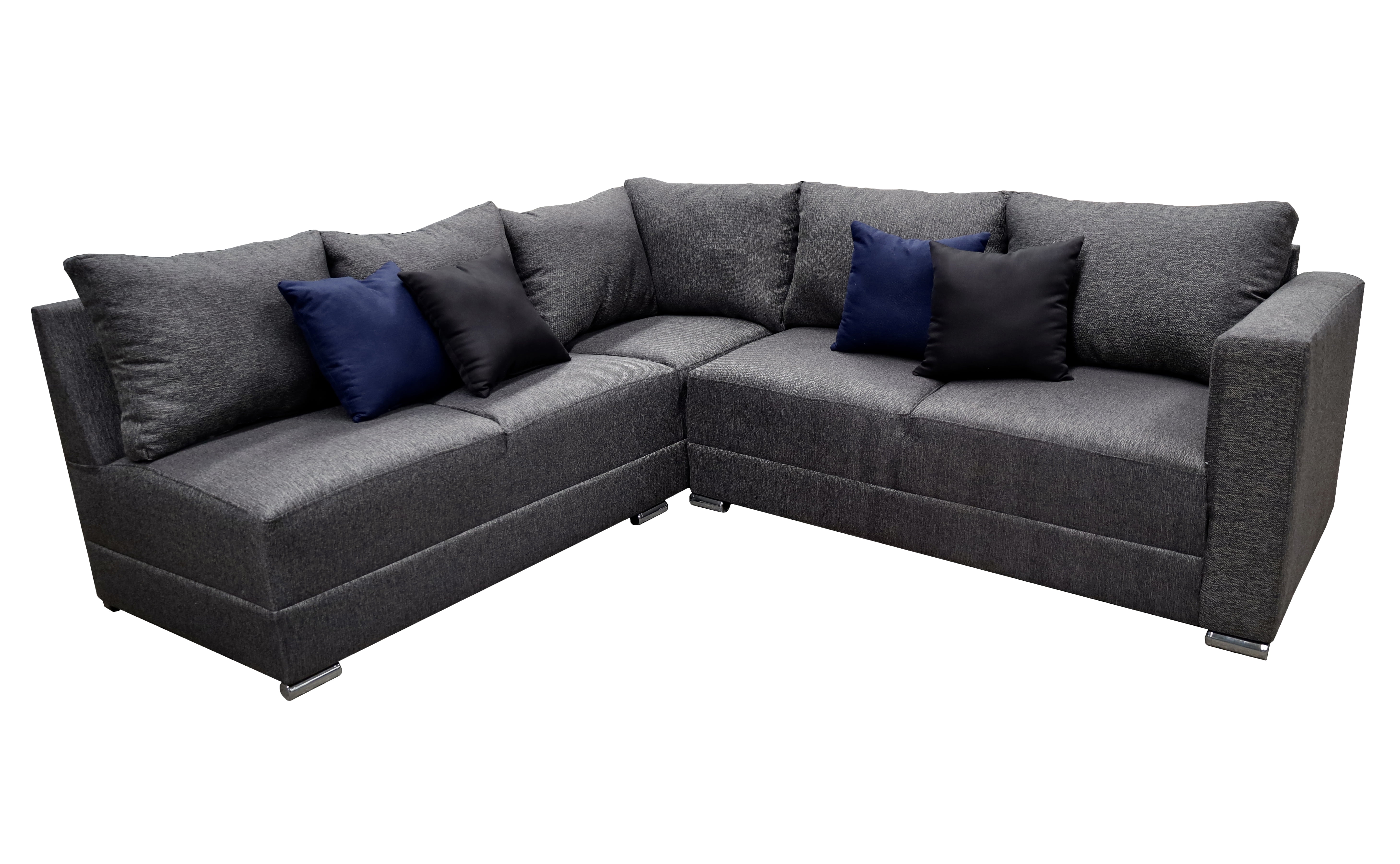 Sala esquinera en U El Bazar Store modelo Corbel gris oxford 4 salas en 1