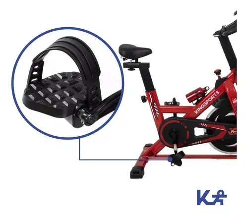 Bicicleta Fija 10 Kg Estática Para Spinning Cardio Fitness Color Rojo
