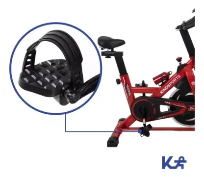 Bicicleta Fija 10 Kg Estática Para Spinning Cardio Fitness Color Rojo