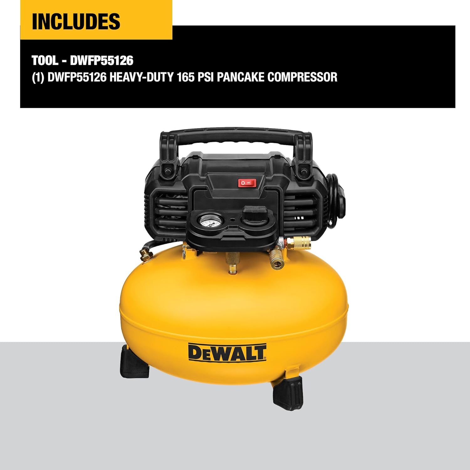 DEWALT Compresor eléctrico de Trabajo Pesado Circular de 6.0 Galones 165 PSI DWFP55126—tornillos universales