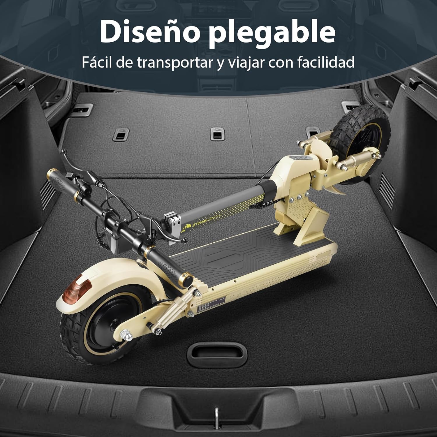 HONEYWHALE C1 Scooter Eléctrico Adulto con Asiento, Patín Eléctrico Plegable con Motor 980W, Velocidad Máxima 45 km/h, Batería 13AH-Autonomía 40km