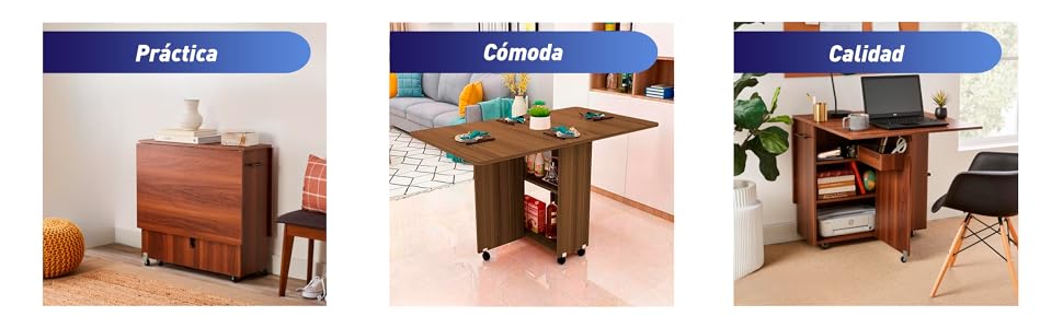 Mesa plegable de madera