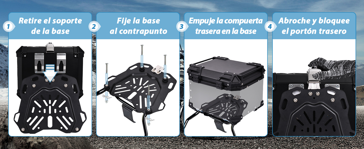Caja para Moto 45L de Aluminio 