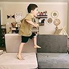 ni&ntilde;os, ni&ntilde;o, sof&aacute;, silla, sof&aacute;, fingir, jugar, sala de juegos, edificio, bloques, juguetes, escalada, ni&ntilde;as