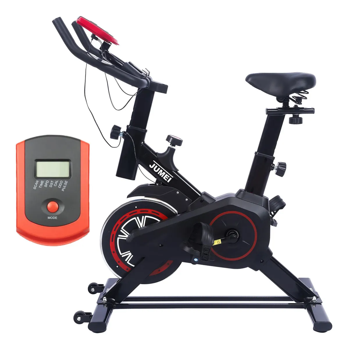Bicicleta Spinning Fija Jumei 6kg Hogar Fitness Cardio bicicleta para ejercicio Color Negro