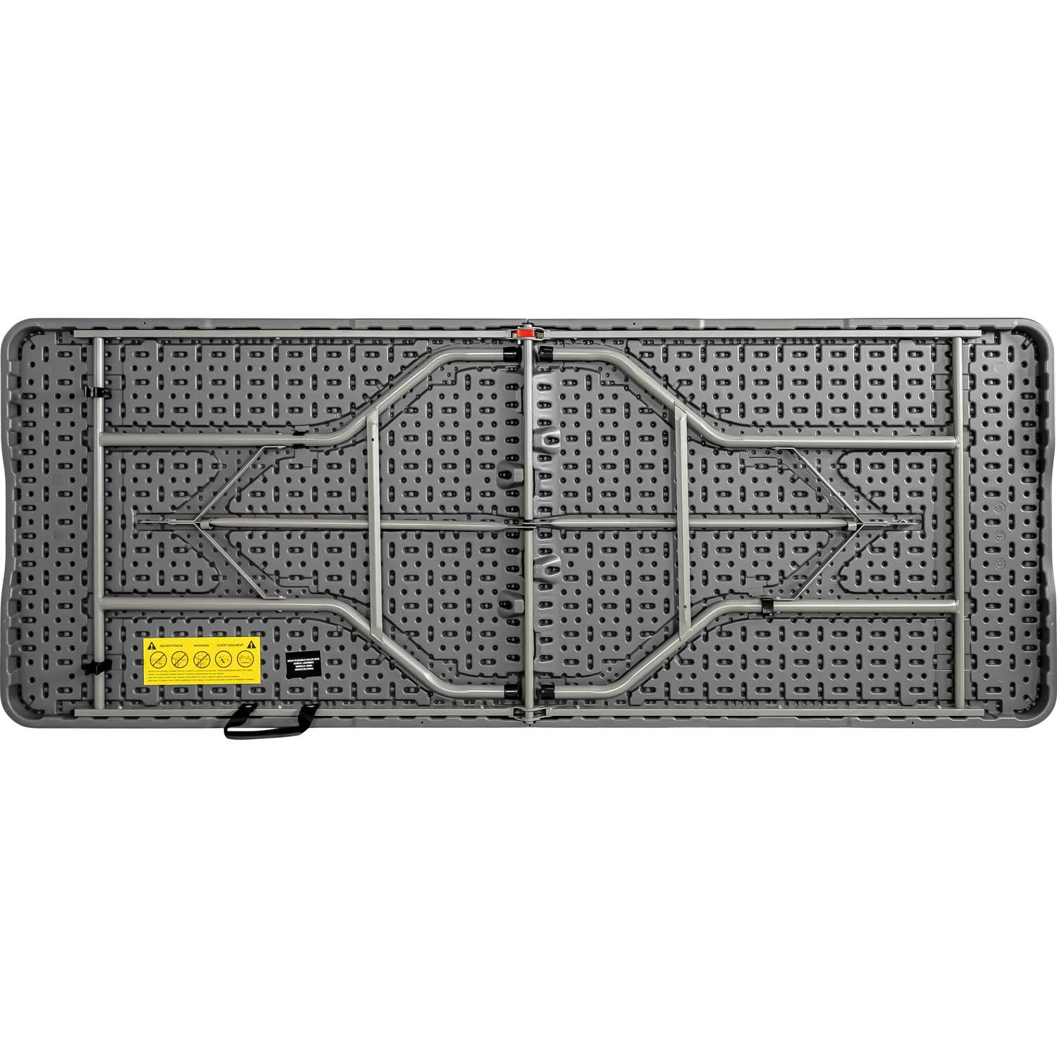 Mesa plegable 1,80m combinada jardín exterior camping gris