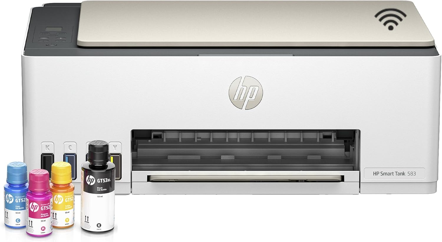 HP Impresora Multifuncional Smart Tank 585, Tinta Continua, Color, Wi-Fi, Dúplex (Doble Cara) Manual, Impresión Desde Smart App, hasta 2 años de Garantía* (1F3Y4A)