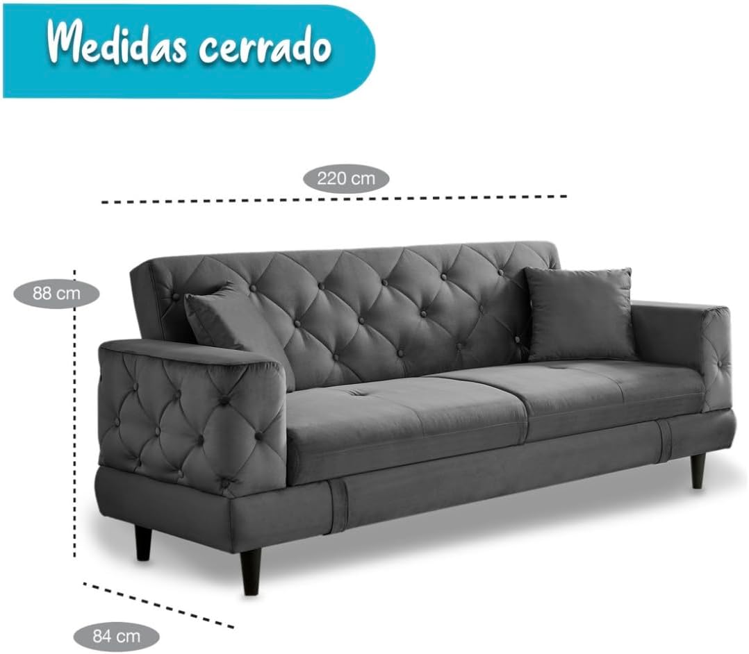EKE Sofácama Sofa Cama Futón Sillón Sala Reclinable Moderno Minimalista Fresco Duradero Calidad Cojines
