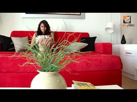 Sofá cama Matrimonial Moderno Plegable en Lino Gris Claro Mobydec Sofa cama Matrimonial en Lino