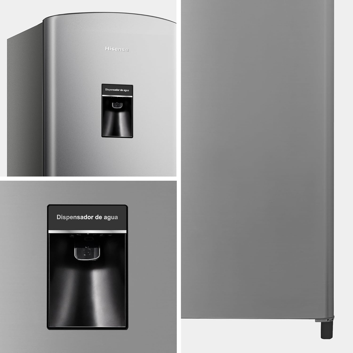 Hisense RR63D6WGX-Refrigerador Una Puerta, 6.3 pies cúbicos con Dispensador de Agua,Deshielo Semiautomático,Sello de Puerta Antibacteriano,52x54x128cm(AnchoxLargoxAlto),Gris