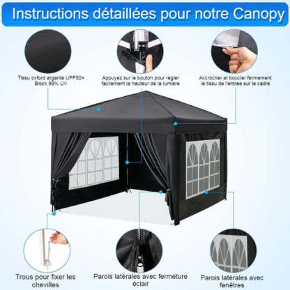 Cenador de carpa para fiestas al aire libre para fiestas de trabajo pesado con dosel