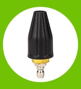 Boquilla turbo para lavadora a presión Westinghouse sobre un fondo verde.