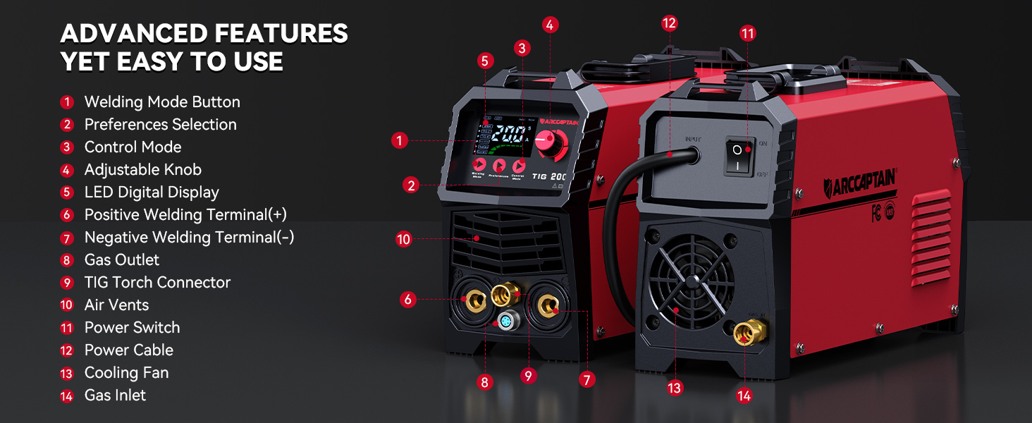 M&aacute;quina de soldadura ARCCAPTAIN TIG