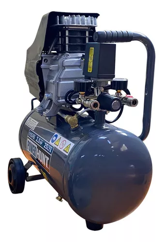 Compresor De Aire 25lts Power Hunt 2.5hp Doble Salida Y Kit