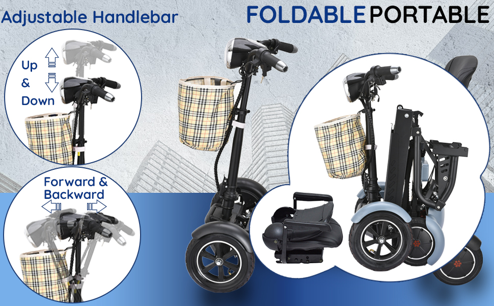 patin electrico scooter eléctrico adulto silla ruedas para adultos plegable triciclo patín carro 