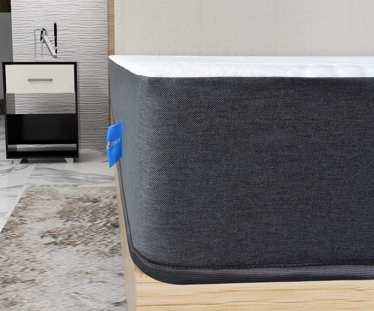 uDream Colchón King Size Memory Foam KOOL Antialérgico, Anti-ácaros, Dispersión de Movimiento, Soporte Ergonómico, Firmeza Media, Materiales de Alta Calidad, 85kg por Usuario.