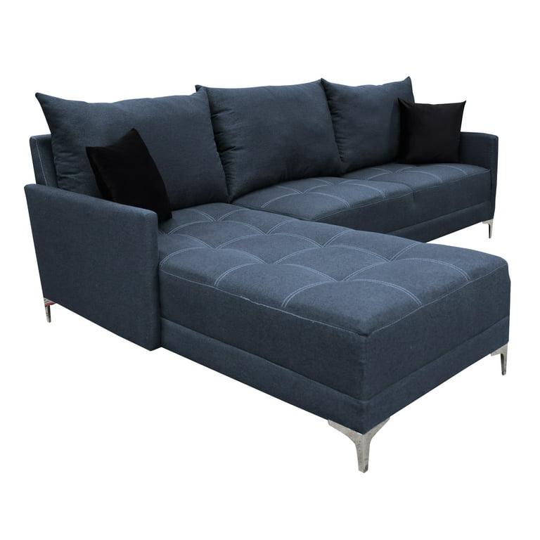 Sala esquinera Caslon Gris Oxford, 260x180 cm, Lino nacional, Modular 