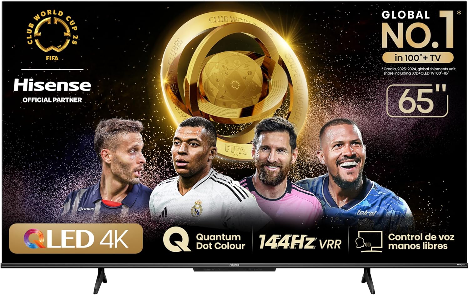 Hisense Television QD6QFM (Modelo 2025) Pantalla 43 Pulgadas,QLED Smart Fire TV UHD 4K,Control Remoto por Voz con Alexa,Escalado AI a 4K,Dolby Vision Atmos, Modo de Juego Plus