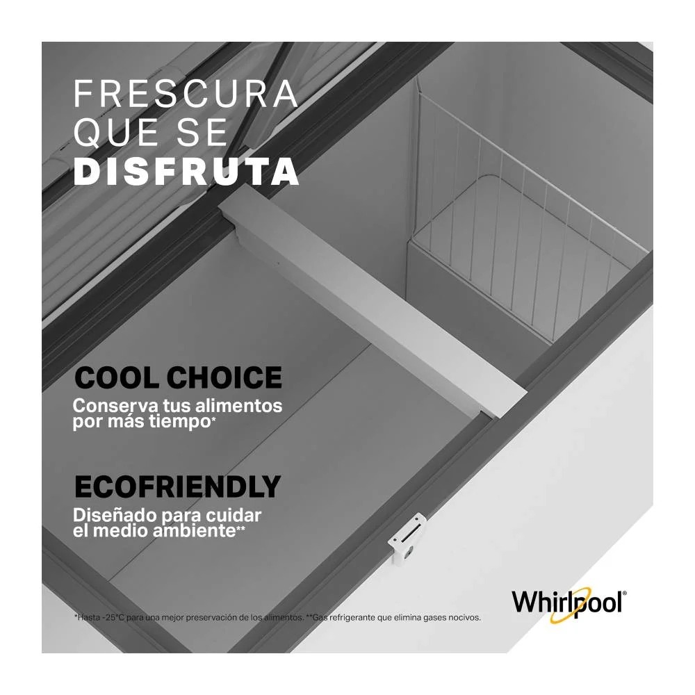 Congelador Horizontal Whirlpool 19 Pies Cúbicos WHB53EBTWJ