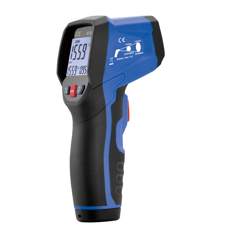 DT-830 InfraRed Thermometer | -35 to 500°C | 12:1 D:S | Data Hold & Memory | 830