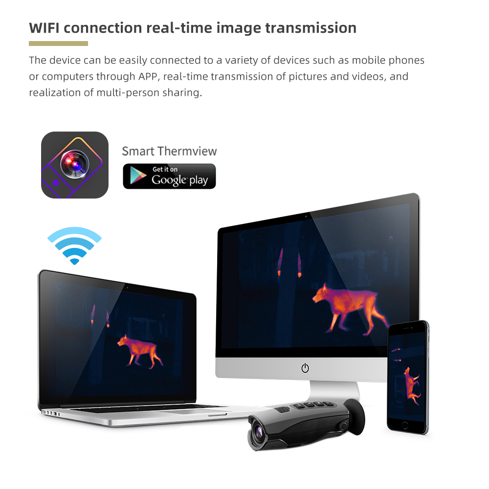 T-72 Professional Thermal Monocular | 384x288 High Resolution | 17° FOV | Long Range | T72