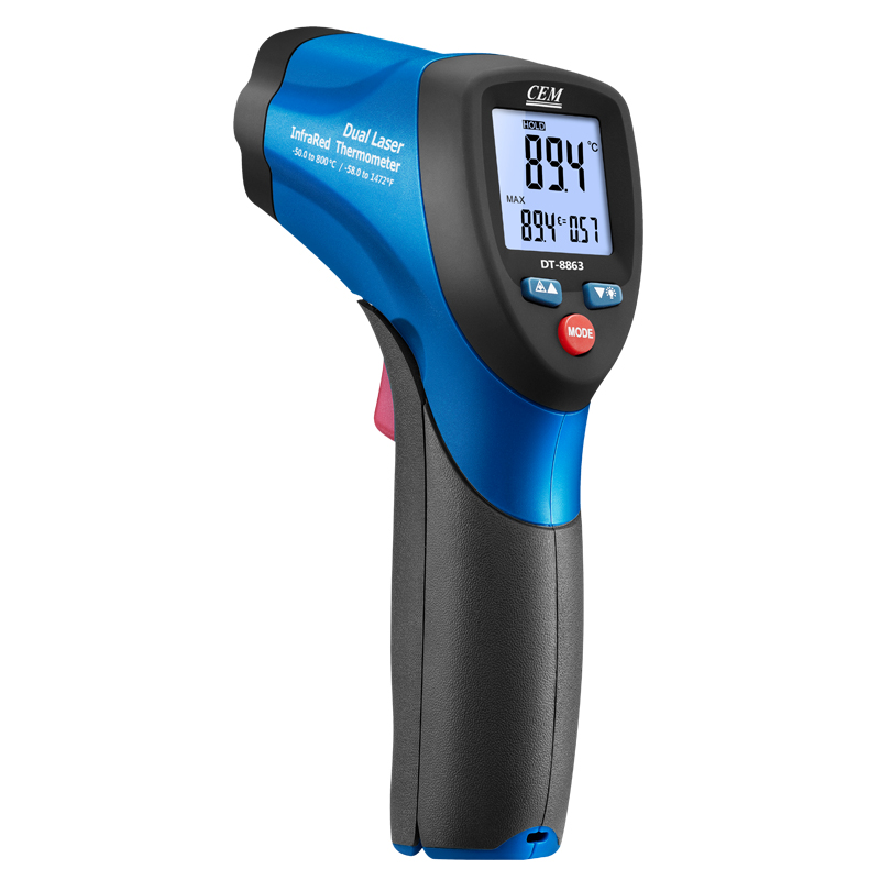 DT-8865 High Temp IR Thermometer | -50 to 1000°C | 30:1 D:S Ratio | Dual Laser | 8865