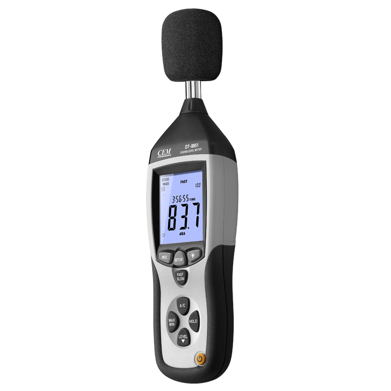DT-8851 Sound Level Meter | IEC61672-1 Class 2 | 30-130 dB Range | A/C Weighting | FAST/SLOW Response