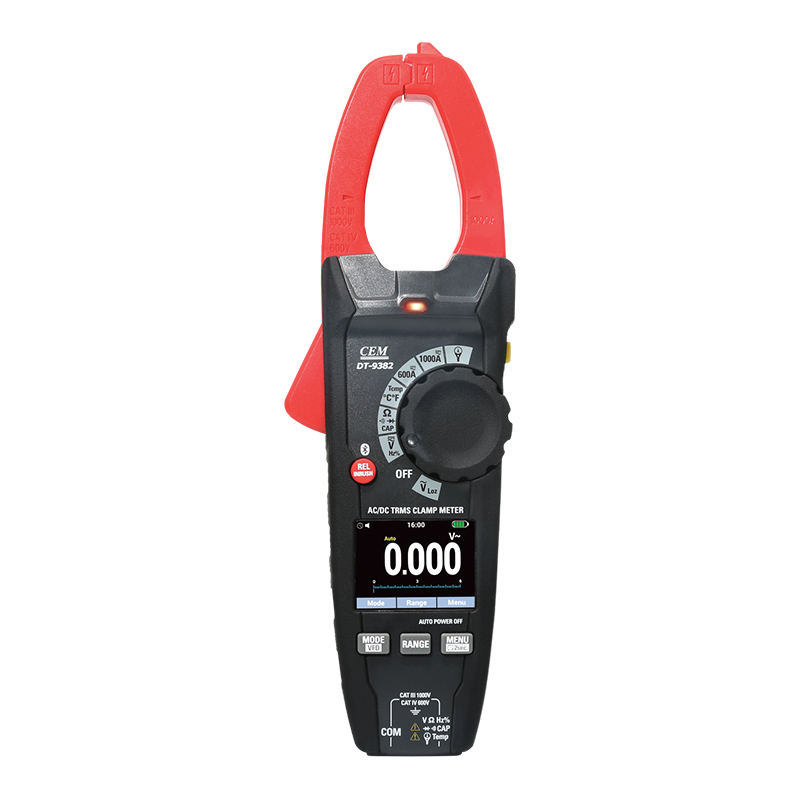 DT-9382 & DT-9382B Professional AC/DC Clamp Meters with Color Display & Bluetooth