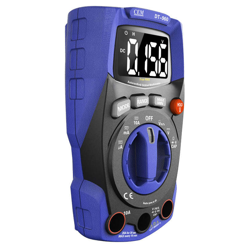 DT-960 True RMS Digital Multimeter | CAT III 600V | Auto-Ranging | Backlight | 960