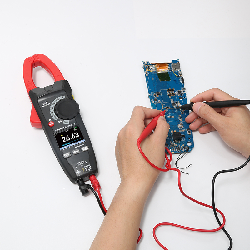 DT-9382 & DT-9382B Professional AC/DC Clamp Meters with Color Display & Bluetooth
