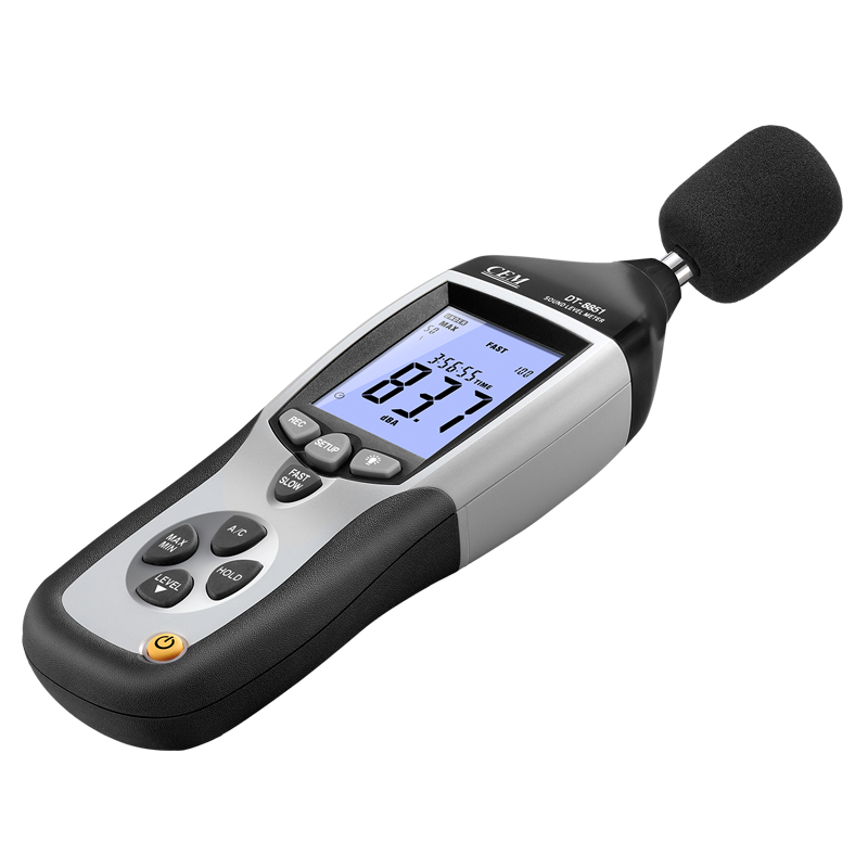 DT-8851 Sound Level Meter | IEC61672-1 Class 2 | 30-130 dB Range | A/C Weighting | FAST/SLOW Response