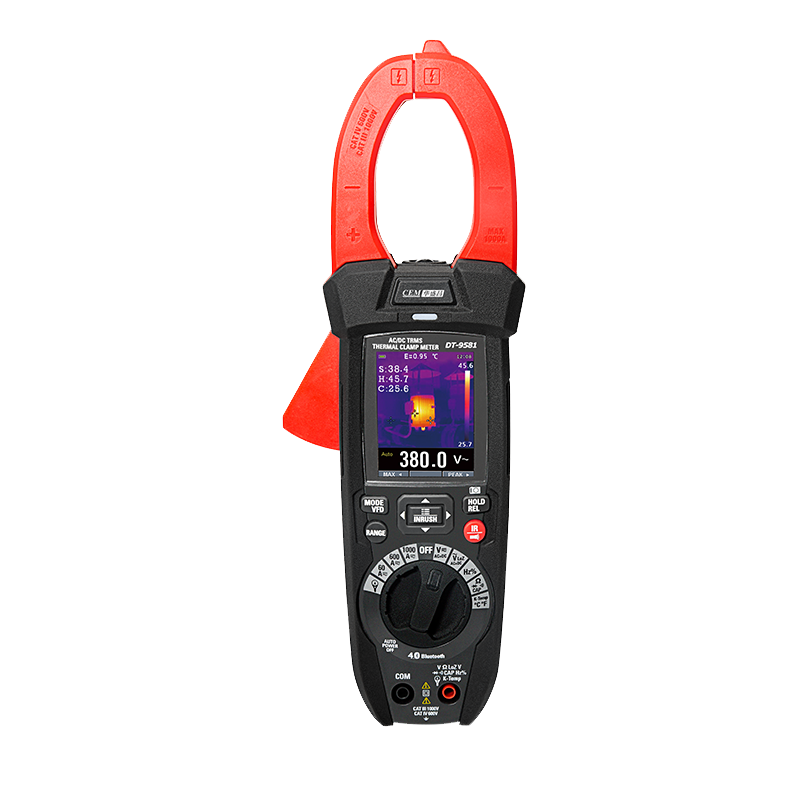 DT-9581 Thermal Imaging Clamp Meter | 120x120 IR & True RMS | 1000A AC/DC | Bluetooth | 9581