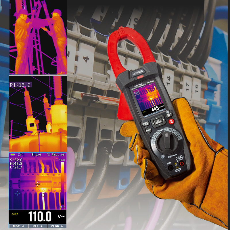 DT-9581 Thermal Imaging Clamp Meter | 120x120 IR & True RMS | 1000A AC/DC | Bluetooth | 9581