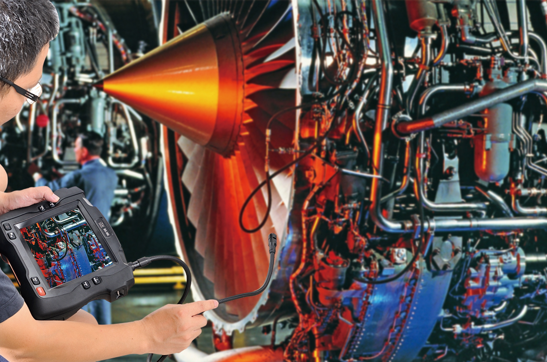 BS-380 High Definition Video Borescope | 8" LCD | 1080P Video | 4MP Photo | IP67 Waterproof