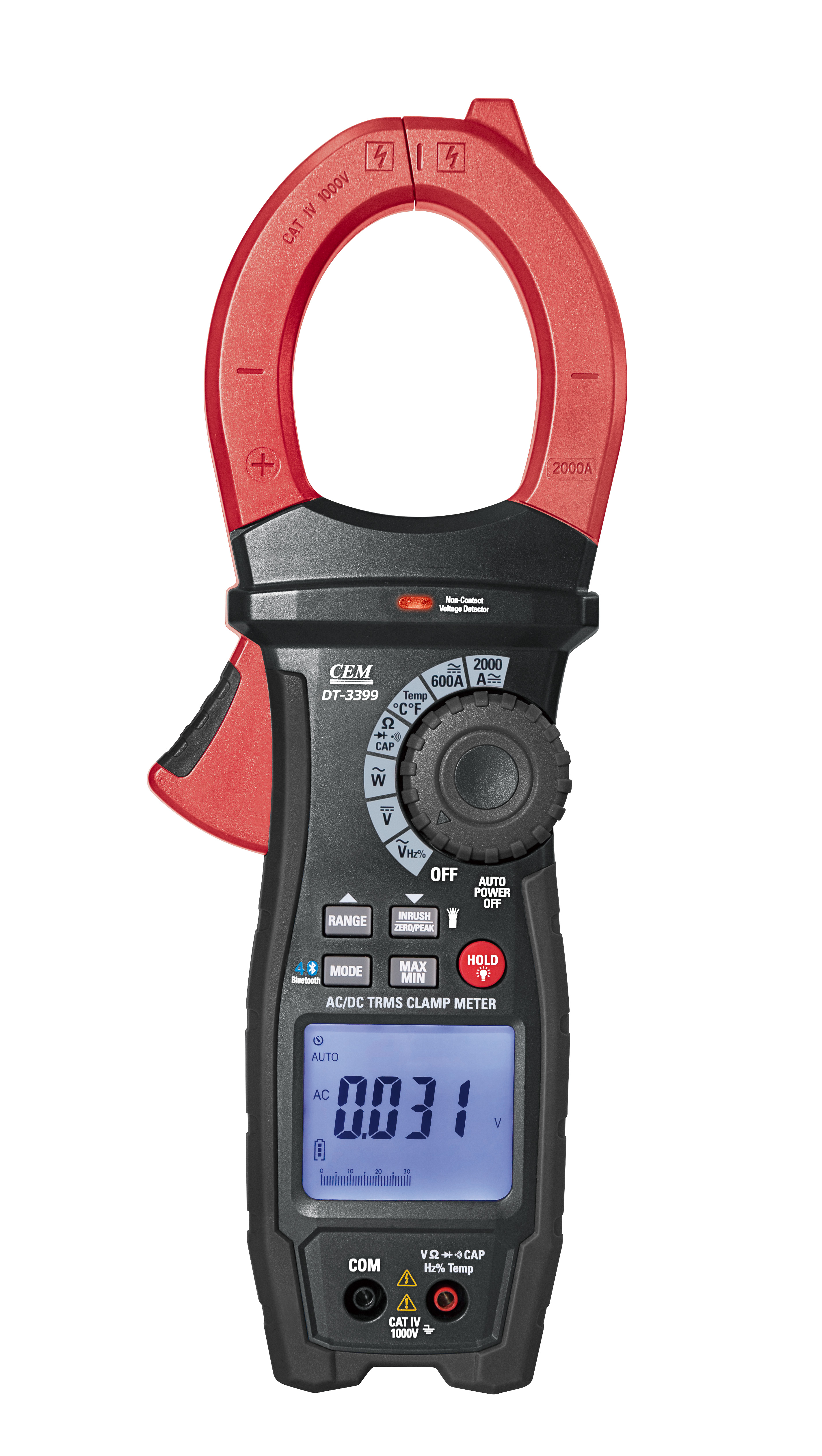 DT-3399 True RMS 2000A AC/DC Clamp Meter | Power Quality Analyzer | Bluetooth | THD Measurement | CAT IV 1000V | 52mm Jaw