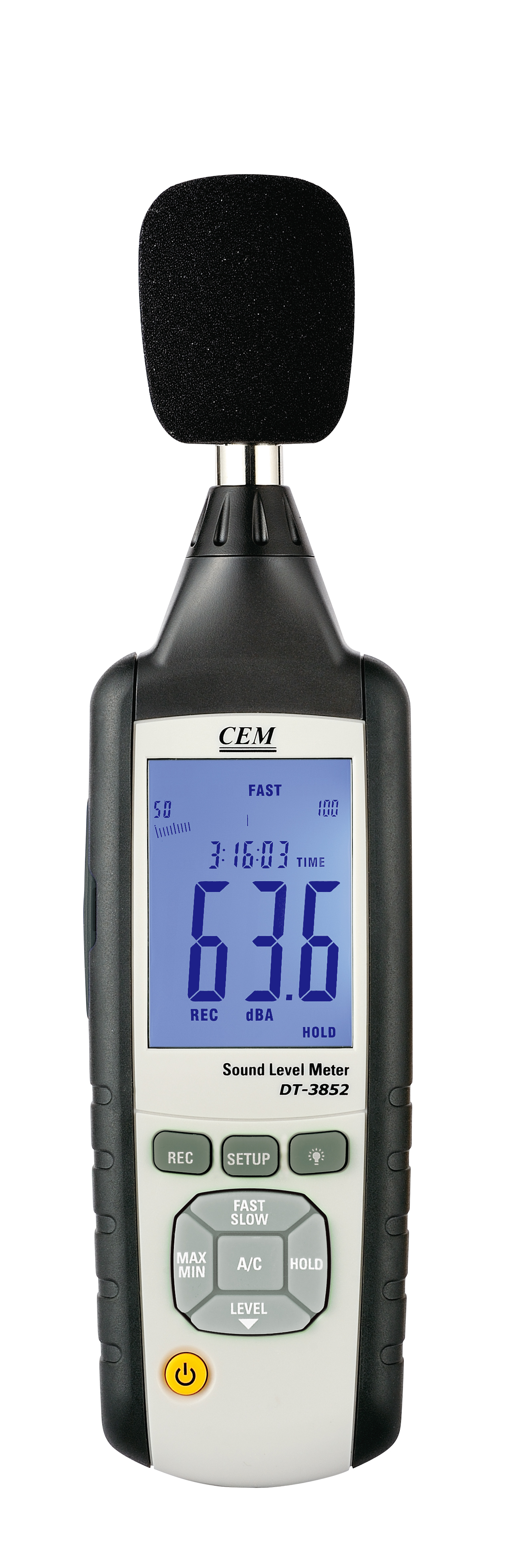 DT-3852 Data Logging Sound Level Meter | IEC61672-1 Class 2 | 32700 Readings Memory | 35-100 dB
