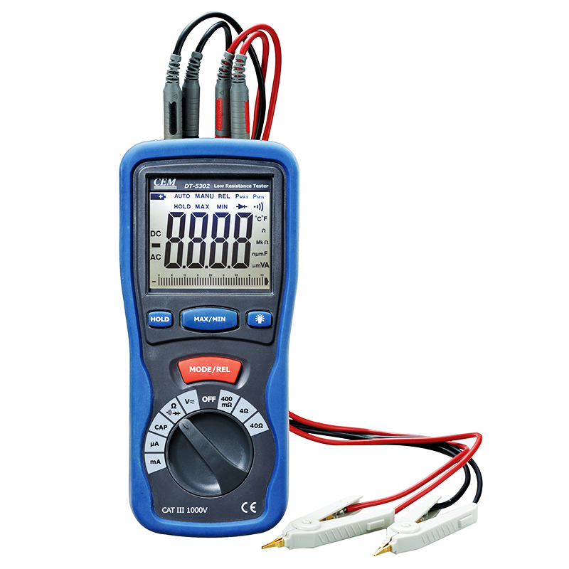 DT-5302 DMM with Kelvin 4-wire Measurement | 0.1mΩ Resolution | 200mA Test Current