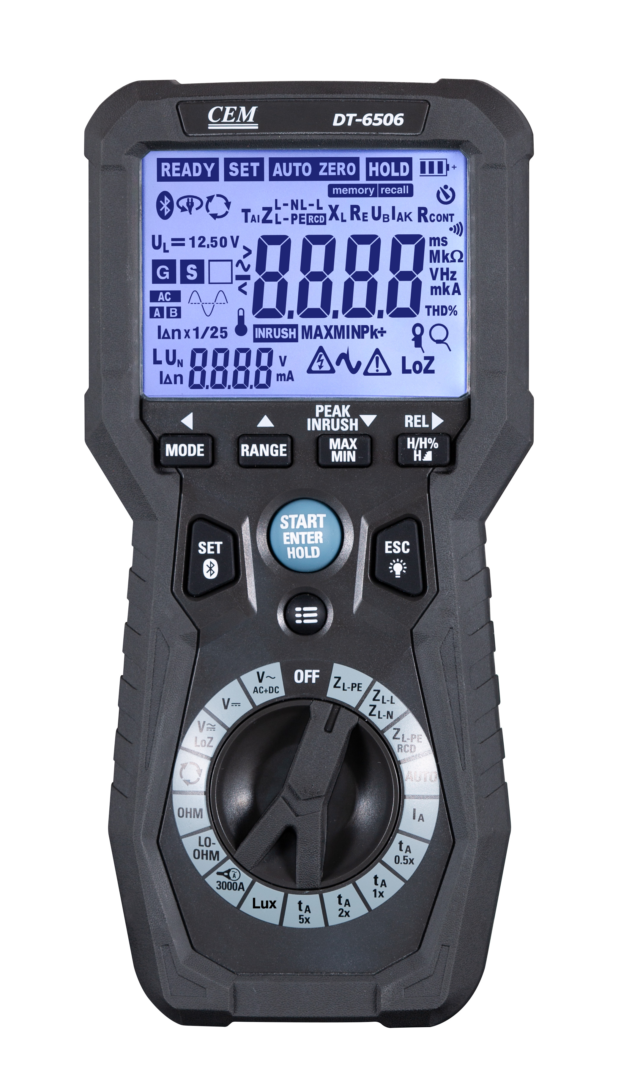 DT-6506 Multifunction Electrical Installations Meter | Loop Impedance Tester | RCD Tester | Harmonic Analyzer | Bluetooth