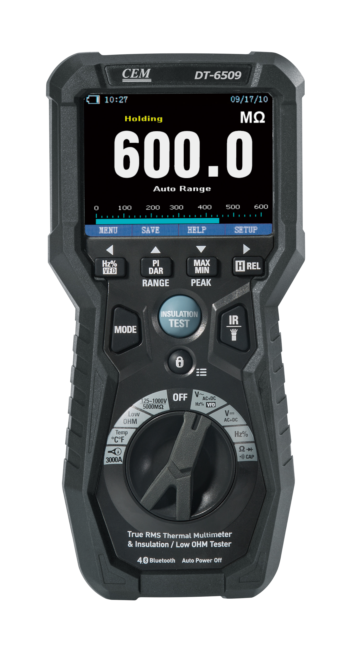 DT-6509 3-in-1 Insulation Tester with Thermal Camera | 120x120 IR | 5000MΩ Insulation Test | True RMS Multimeter | IP65 Rated