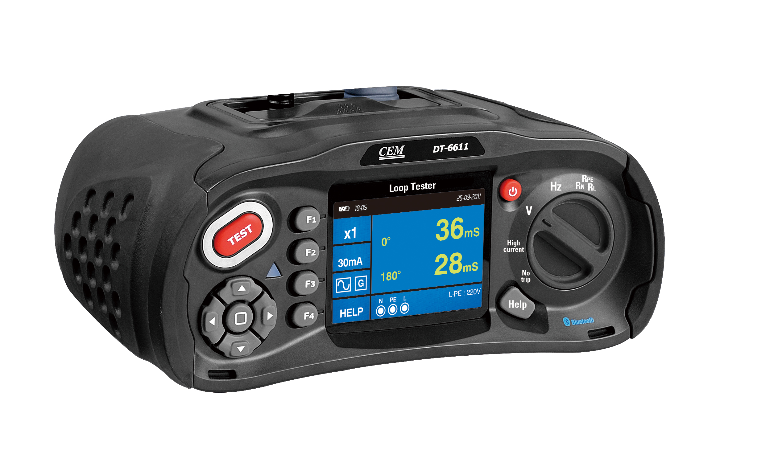 DT-6611 Loop Impedance & PSC Tester | Earth Fault Loop Tester | 20KA Short Circuit Current | CAT IV 600V | Electrical Safety Tester