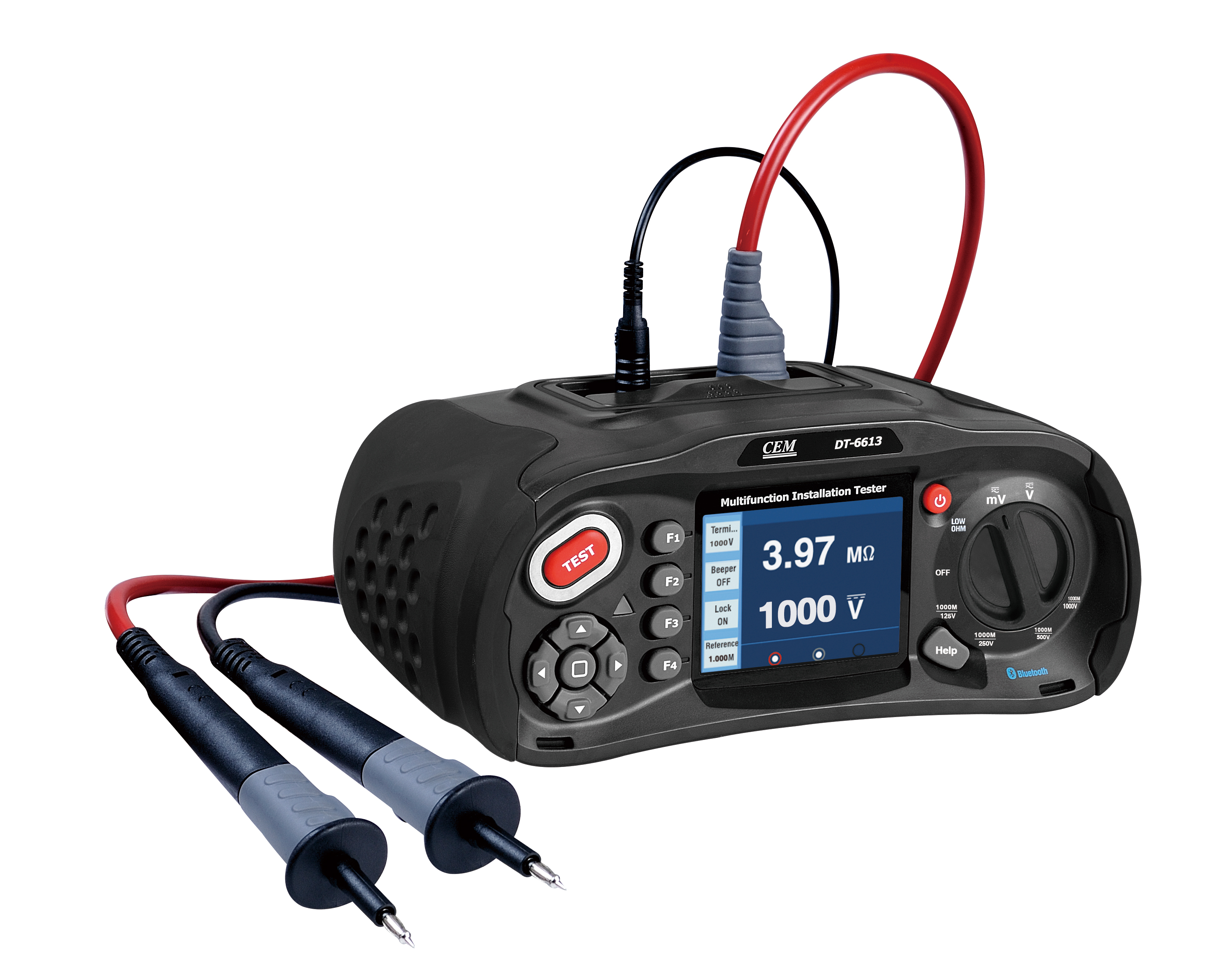 DT-6613 Digital Insulation Multimeter | 1000V/1000MΩ Insulation Tester | Bluetooth | CAT IV 600V | Polarization Index | 4000 Counts Display