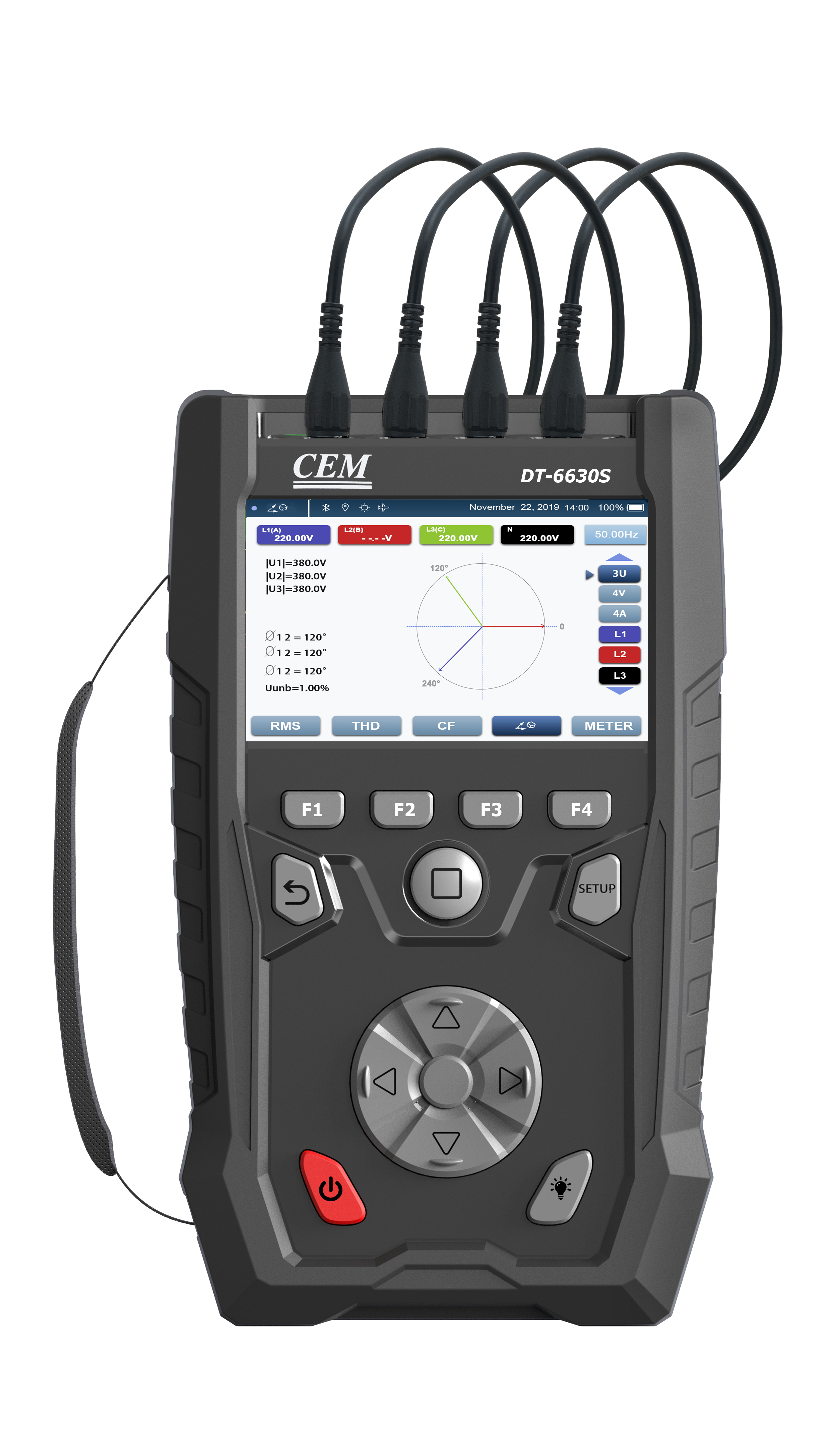 DT-6630S Three-phase Power Quality Analyzer | 6000A Range | 51st Harmonics | 16GB Memory