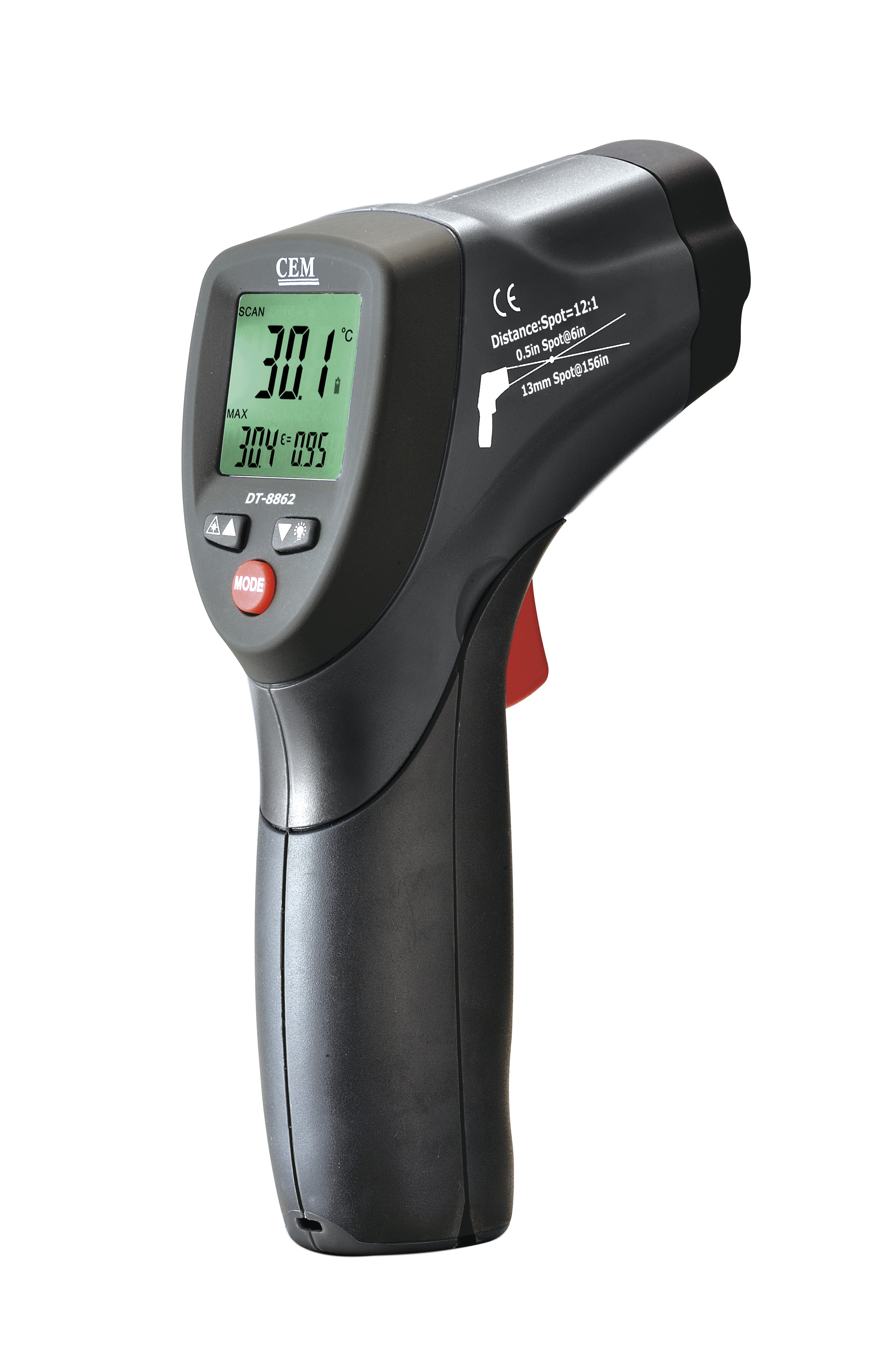 DT-8862 IR Thermometer | -50 to 650°C | Dual Laser | Backlit Display | 8862