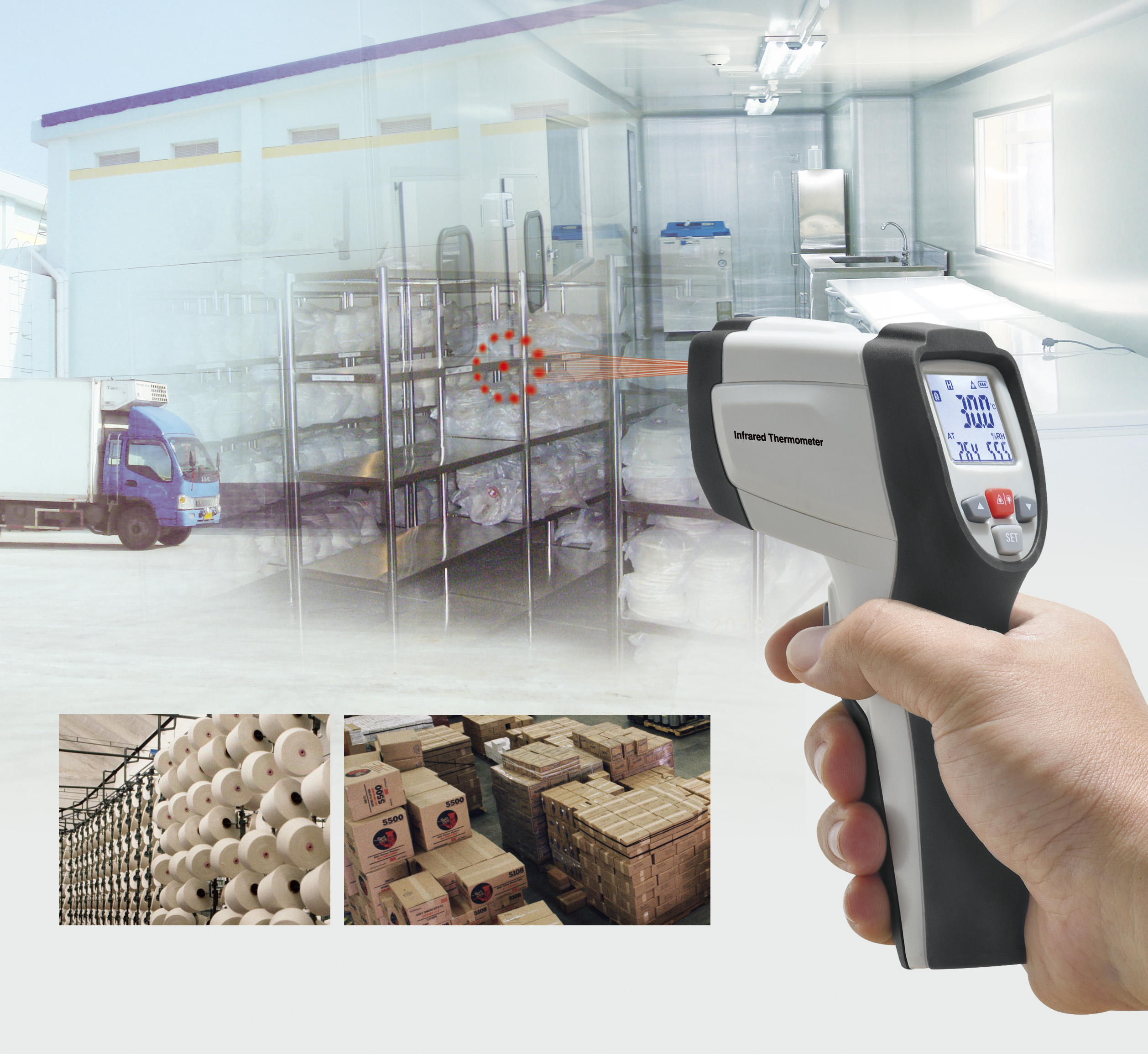 DT-8870 Heavy Duty IR Thermometer | -50 to 500°C | Dew Point & Humidity | IP54 & 3m Drop | 8870